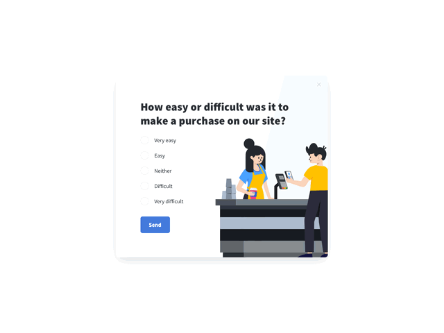 Customer effort score survey example